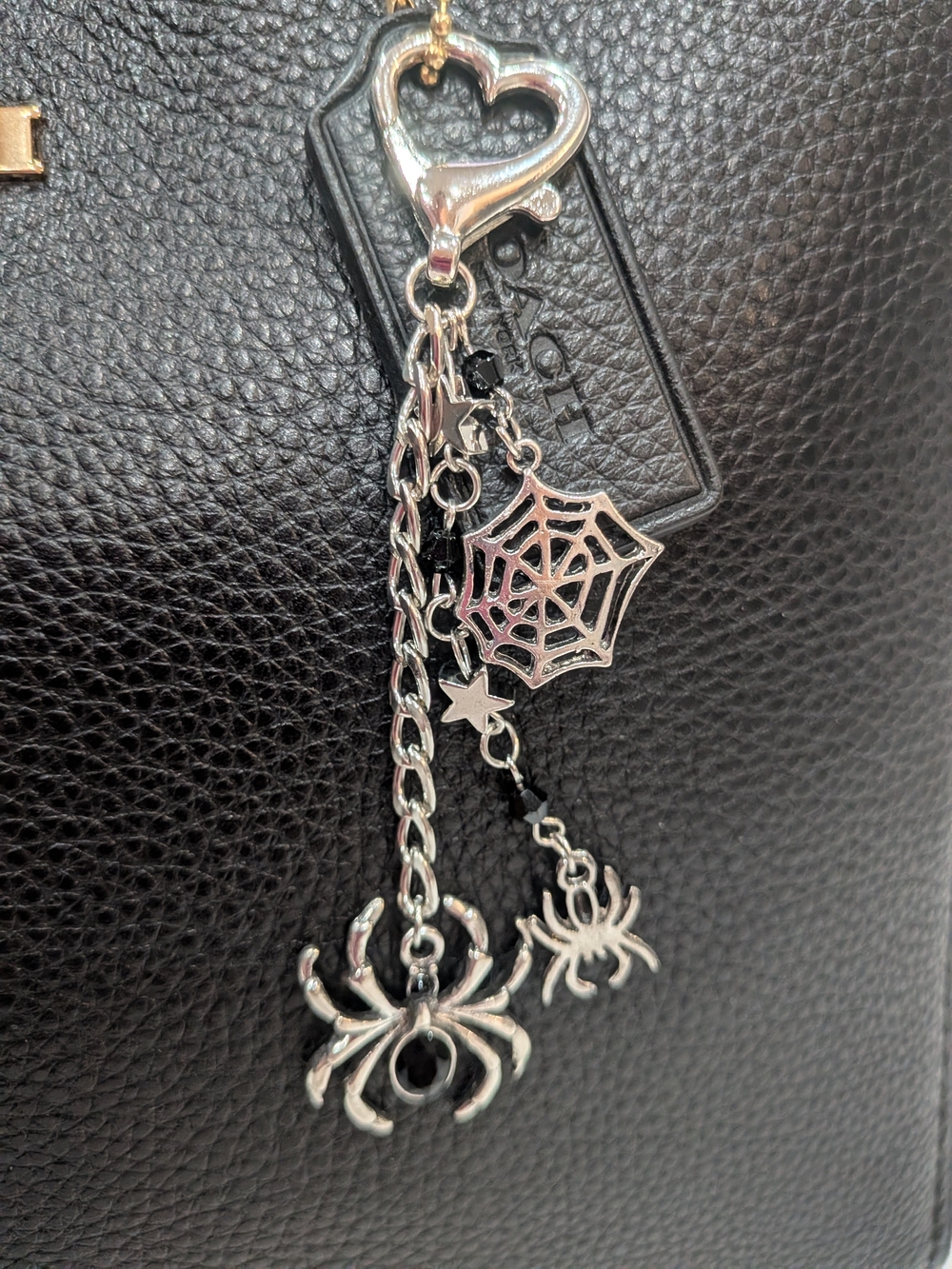 Spider Web Charm Keychain